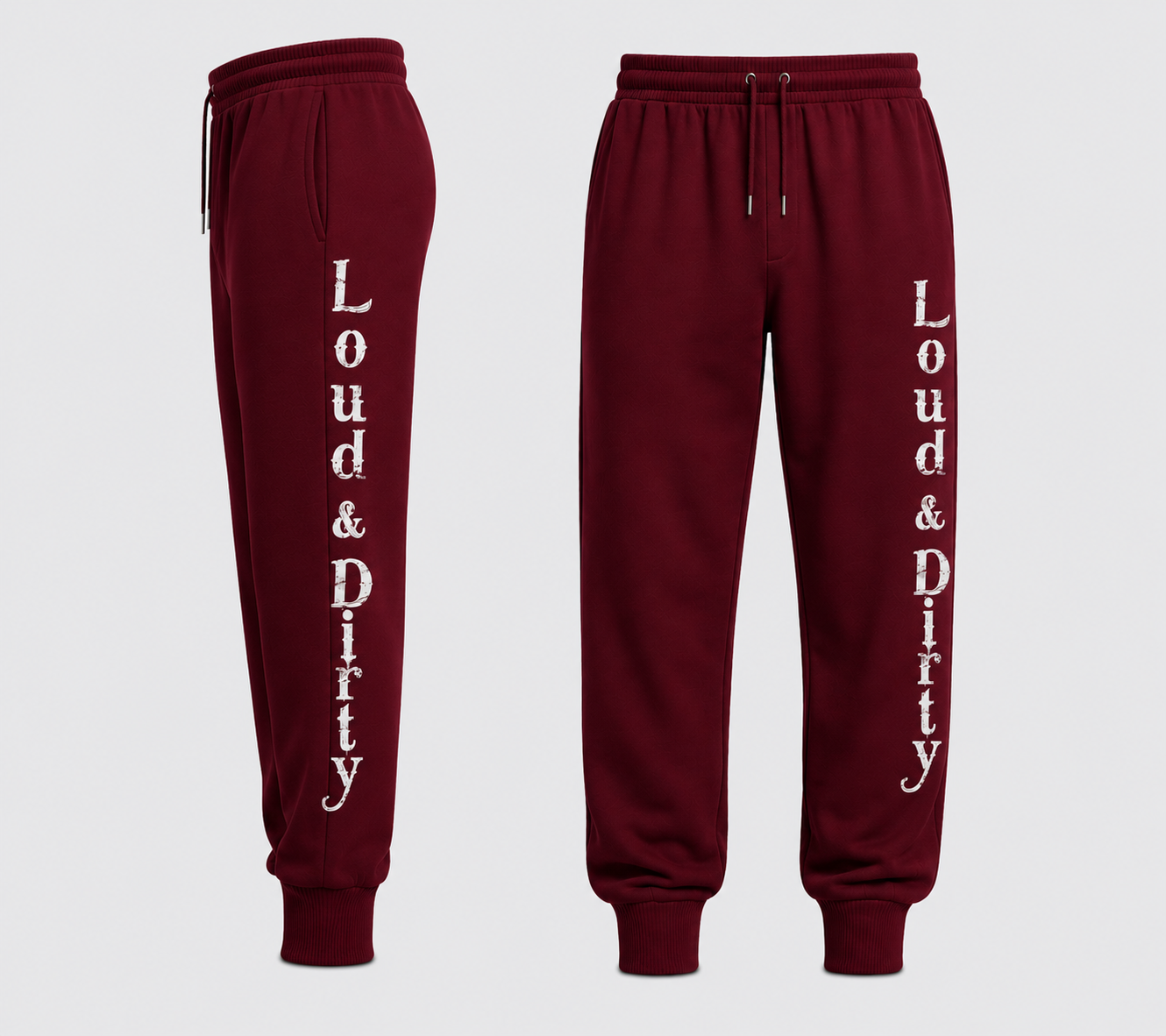 Burgundy Loud & Dirty joggers