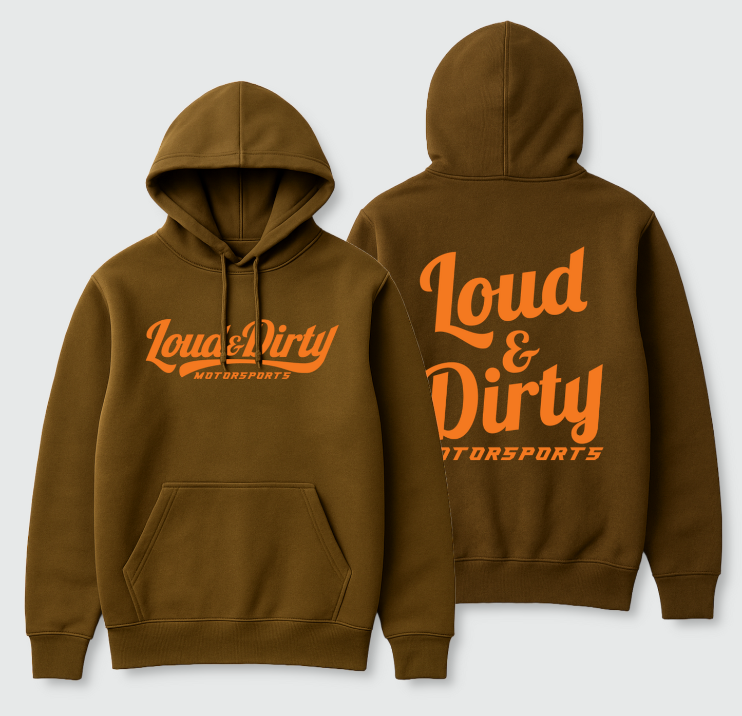 Hoodie- Brown & Orange