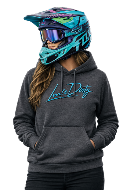 Hoodie- (LIMITED EDITION) Grey & Teal