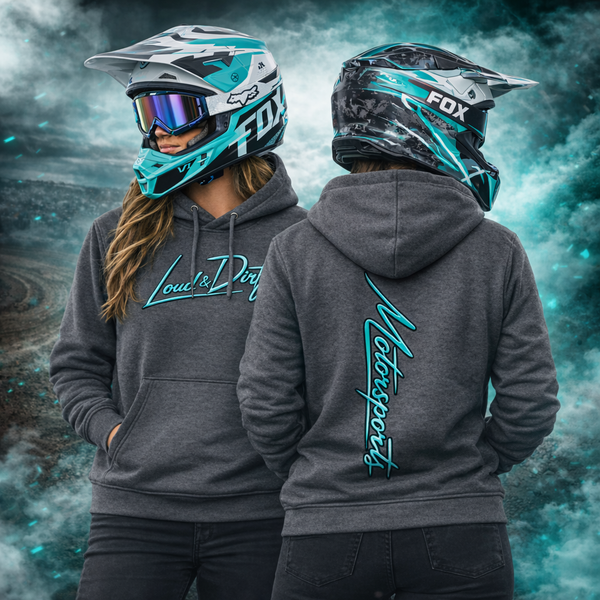 Hoodie- (LIMITED EDITION) Grey & Teal