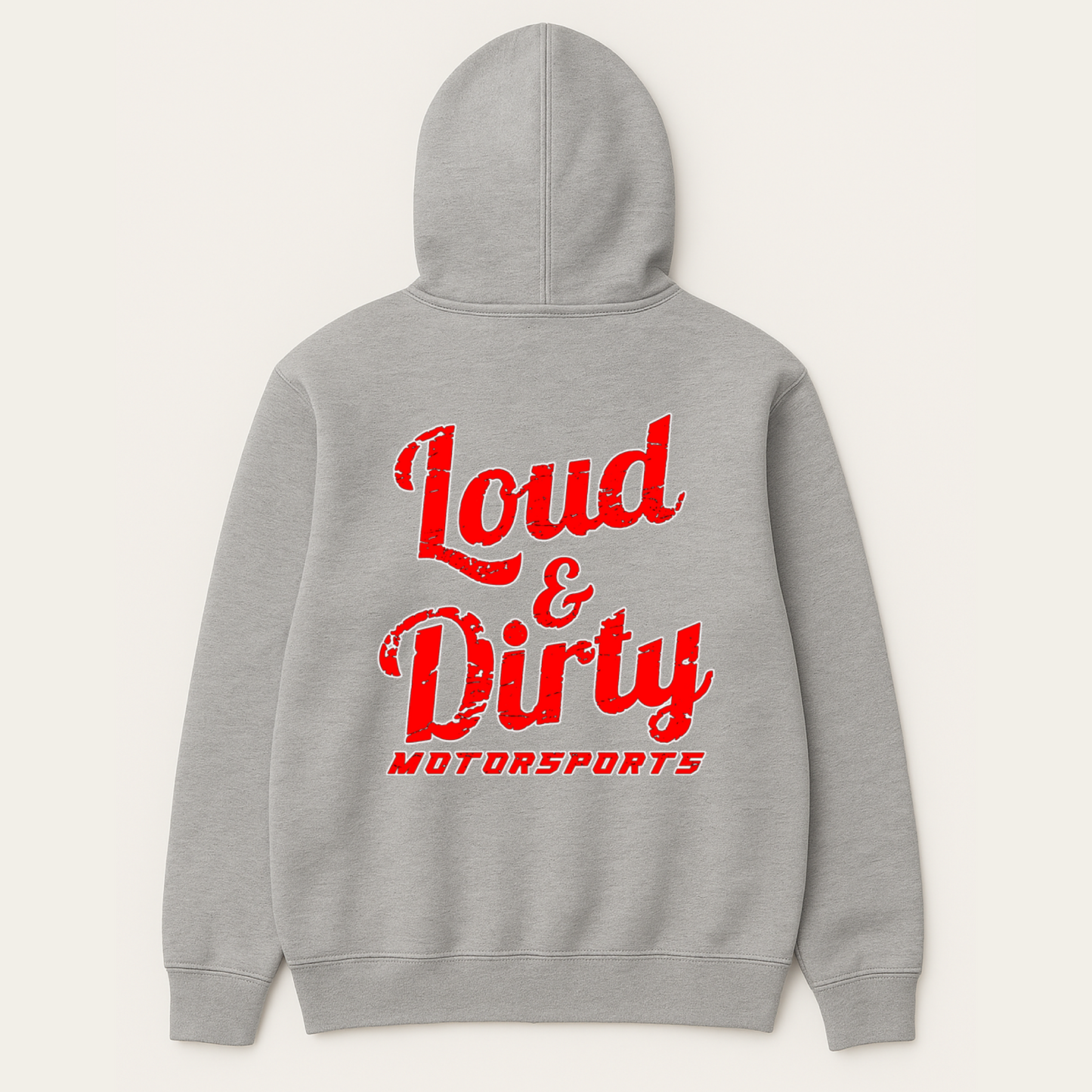 Hoodies- Grey with Red/White Logo