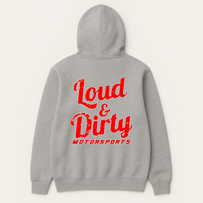 Hoodies- Grey with Red/White Logo